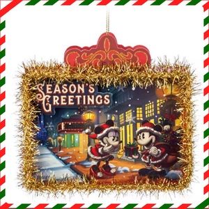 Disney Parks Santa Mickey and Minnie Turn of the Century Christmas Ornament